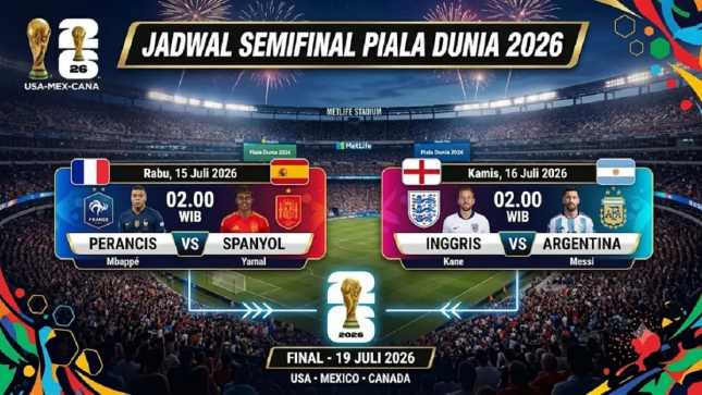 Jadwal Lengkap Piala Dunia 2026: 104 Laga, 48 Negara, dan Final Spanyol vs Argentina yang Siap Mengguncang Dunia