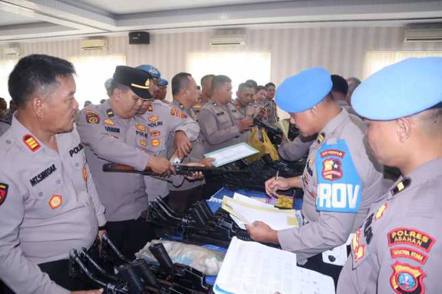 Propam Mabes Polri dan Polda Sumut Cek Fisik Senpi di Asahan, Kondisi Dinilai Prima dan Administrasi Lengkap
