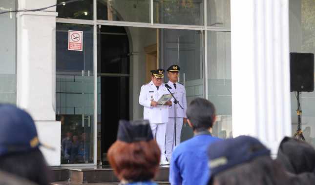 Wali Kota Wesly Inspektur  Upacara Peringatan Hari Otonomi Daerah Tahun 2026 